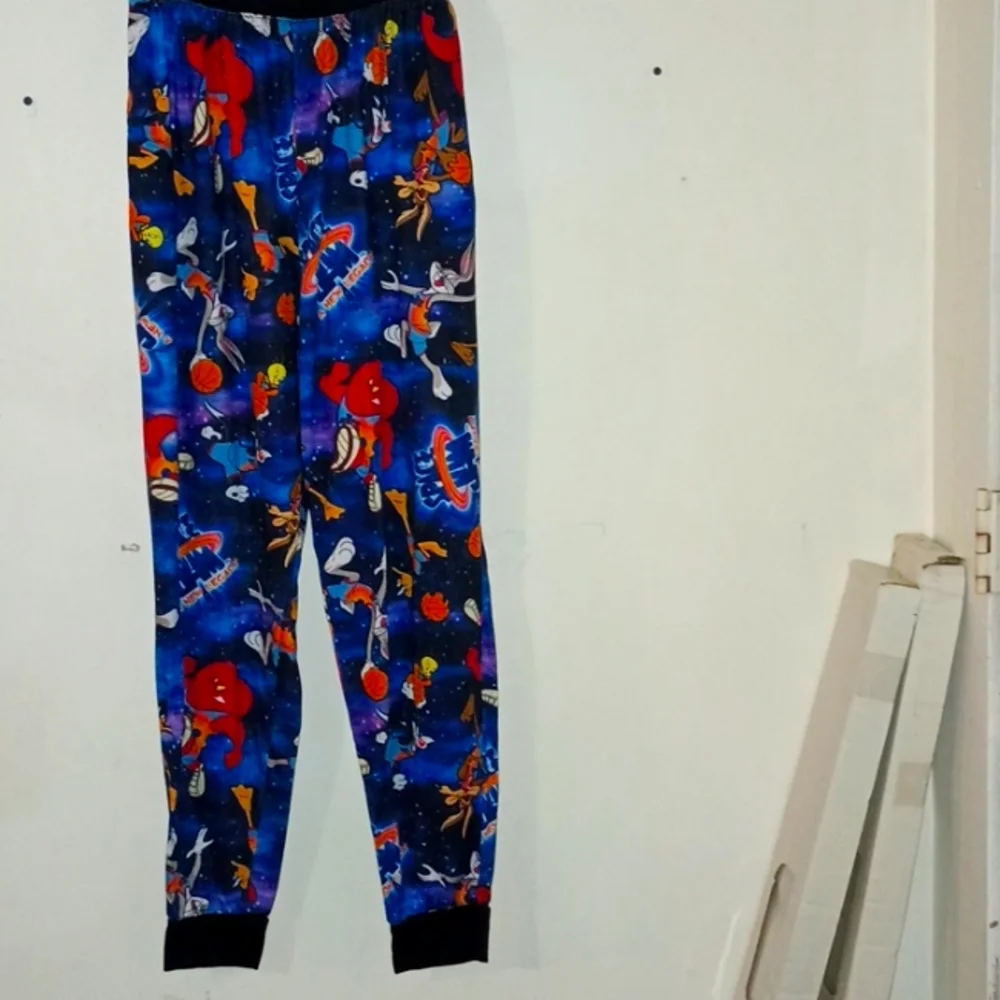 Vintage  90's space jam silky pants with side pockets
